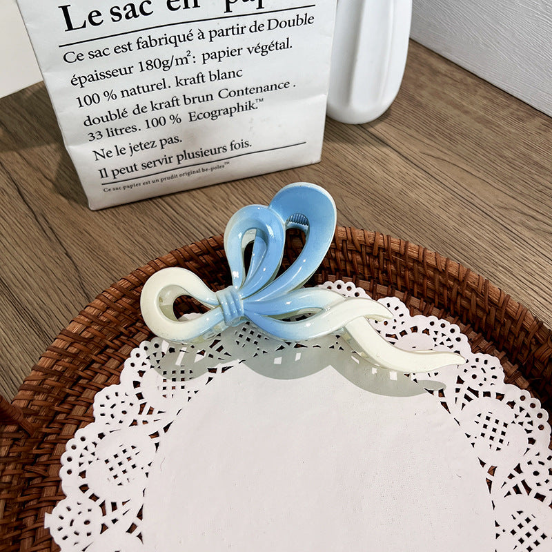 Wholesale Gradient Bow Hairpin Shark Grip Clip